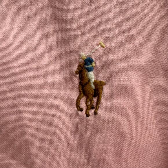 Ralph Lauren Men’s Short Sleeve Button Down Shirt Pink Preppy Casual 90s y2k LG0 - Picture 3 of 5